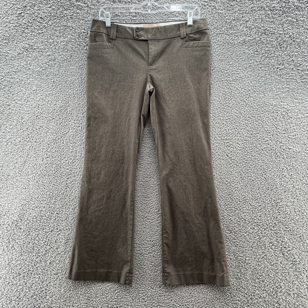 Banana Republic Pants Women 10 Brown Martin Mid Rise Stretch Wide Leg Dress Pant